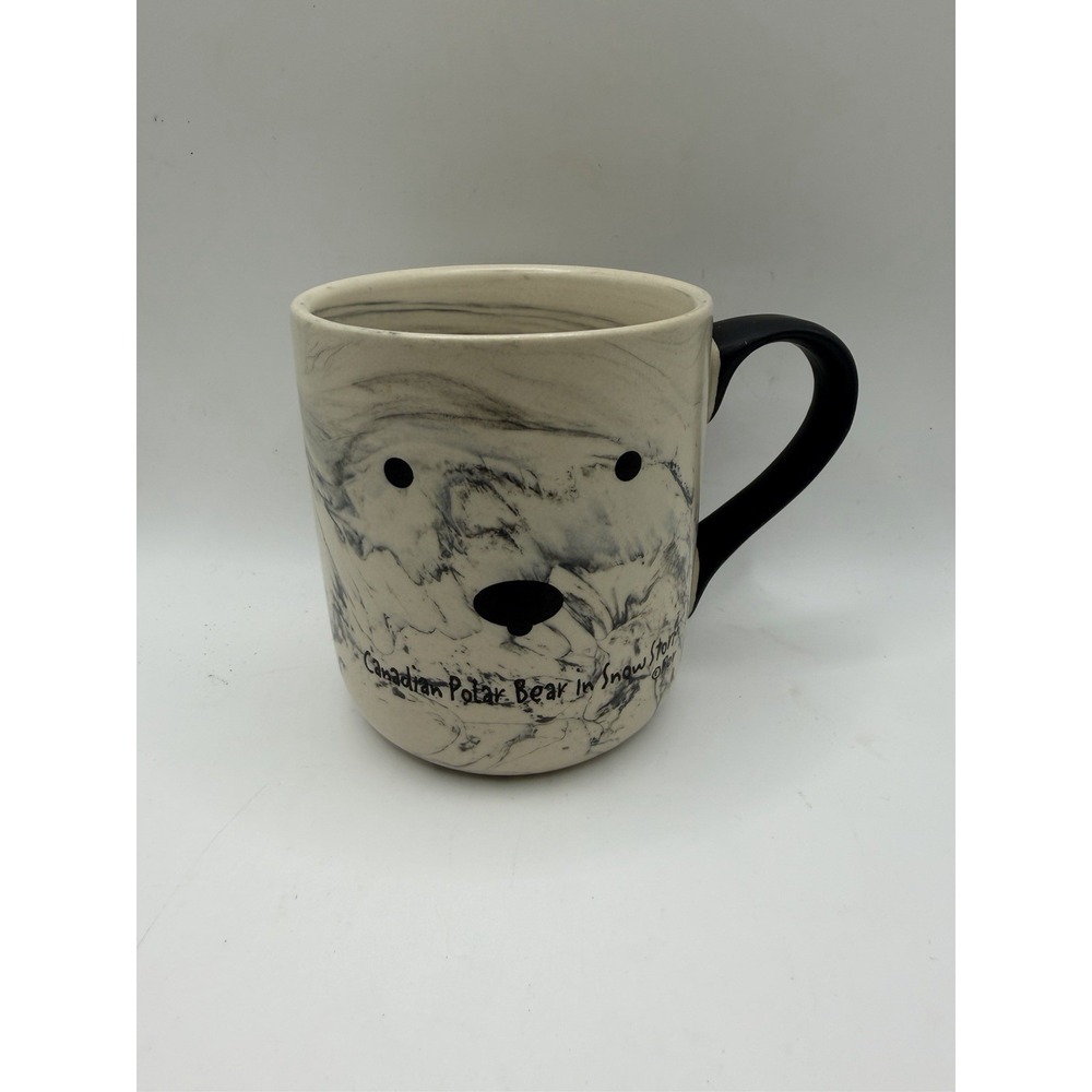 Per Design Swirl Marble Mug - Canadian Polar Bear In Snow Storm